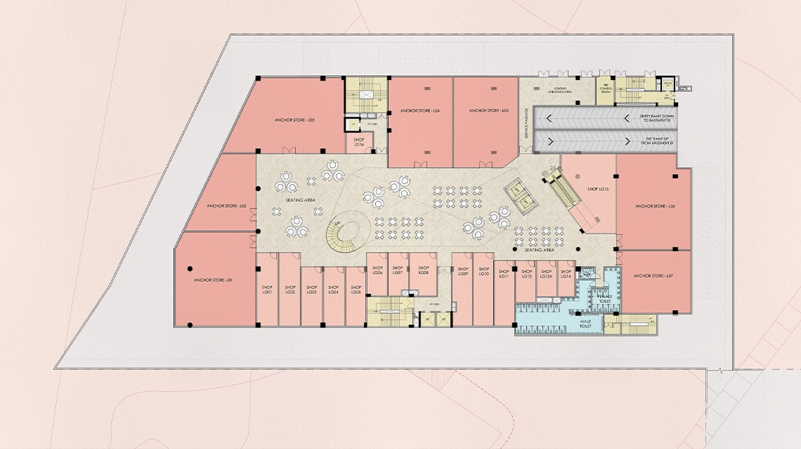 Treasury ground floor retail shop Aarize Tessoro
