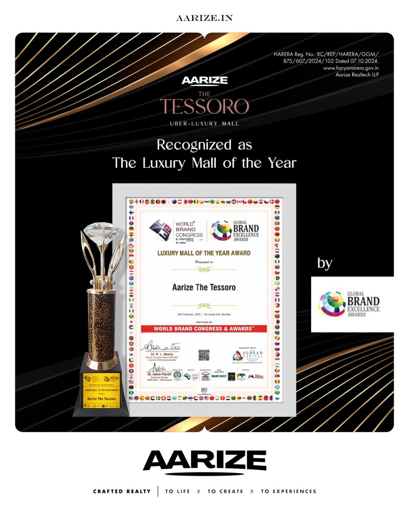 Aarize luxury mall development award recognition